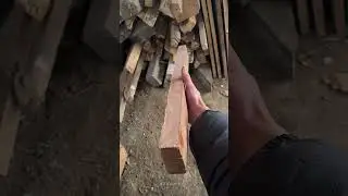 Making a cloth hanger from raw wood using hand tools.# support # subscribe # like share comment