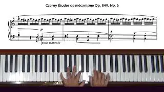 Czerny 30 Études de mécanisme Op. 849, No. 6 Piano Tutorial