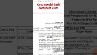 Ccsu special back datesheet 2021-Maths48