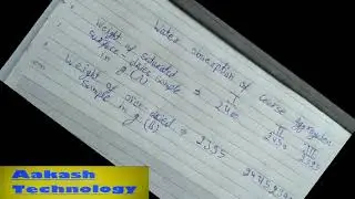 Water absorption caculation