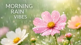Hujan Pagi di Bunga Mekar 🌸 Suasana Tenang & Menyegarkan