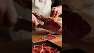 A single iberico ham cutting