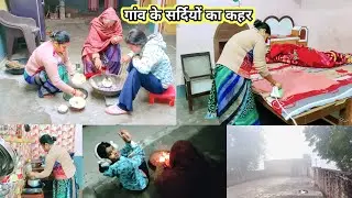 बरसाती 🥶सर्दियों के कहर में सब कुछ संभालना कितना 🤦मुश्किल आज पूरे दिन छाया रहा घना कोहरा🌺
