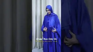 Royal Blue Open Abaya by Aydasumayah