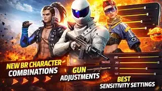 OB52 After Update Headshot Sensitivity Settings 🤯😈🔥|| Br rank Charcter combinations 😍||