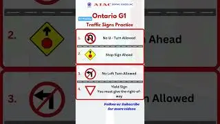 G1 Practice Test - Traffic Signs - 2025