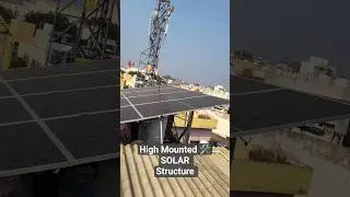 High mounted Structure 🛠️ #shortsfeed #shortviral #solar #tata #electrician #structure #upneda #song