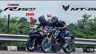 2026 Yamaha R15M carbon edition vs Yamaha MT15 || Drag race comparison &hearts;️ 👌  || ...