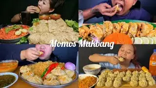 Asmr Eating Momos, Noodles | Momos Mukbang   | Momo Eating Challenge 