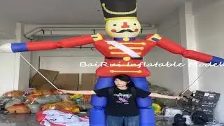 Giant Inflatable Nutcracker Clown Air Blow Soldier Puppet Christmas Xmas Carnival Parade Walking