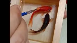 The Making of Two Koi Fish 3D Resin Painting