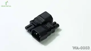 IEC 320 C14 to C7 - Standard AC Power Cord for PDU UPS, 2.5A-10A/110V-250V, C14 Male to C7 Female