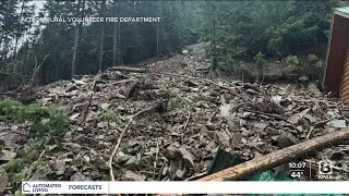 Landslide hits garage in Sanders County, home still threatened