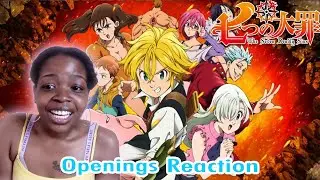 Seven Deadly Sins Openings 1-7 REACTION (Partially Blind)