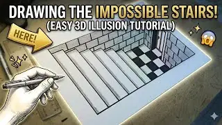 Interior Staircase Perspective Drawing | One Point Perspective Art