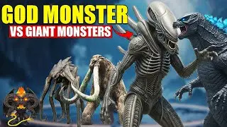 Alien Godzilla vs Giant Monsters | 3D Giant Monsters Size Comparison 2025