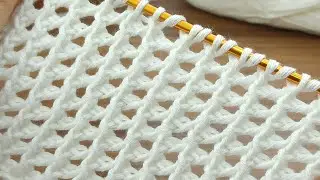 Perfect 👌☀️Summer Tunisian knitting pattern/yazlık Tunus işi &ouml;rg&uuml; modeli Super Easy Tunisian Crochet