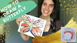 How to Draw a Butterfly | Art with Ms. Choate: Sunday Studio 7| #stayhome & create #withme