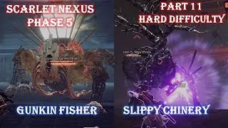 Scarlet Nexus - Full Gameplay Walkthrough Part 11 Hard Difficulty - Gunkin Fisher & Slippy Chinery
