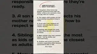 Dark Psychology About Your Family