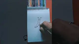 Cute Caterpillar Drawing #Shorts #creativecraftschool #art #trending #viral #catterpillar #diy