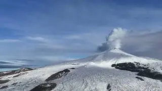 Mount Etna Covered in Snow by Cyclone Harry