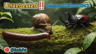 Millipede, Snail & Rhino Beetle low Travelers of the forest #Millipede #insects #NatureEncounter