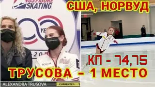 Александра ТРУСОВА. НОРВУД. 1 МЕСТО, КП - 74,75
