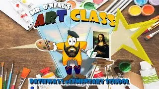 Remote Learning Art Lesson Lines and Colors