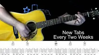 Amarillo by Morning Guitar Tab by Abraham Myers and Joey McNew #guitartab #countrytab