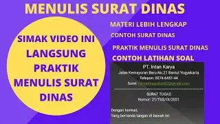 #MemahamiSuratDinas #PraktikMenulisSuratDinas Memahami Surat Dinas dan Praktik Menulis Surat Dinas