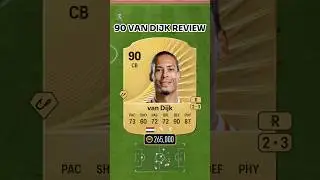 90 Gold Rare Virgil van Dijk Review 🇳🇱🟡 Is He The Most Overpowered Defender in FC26? #Shorts #FYP