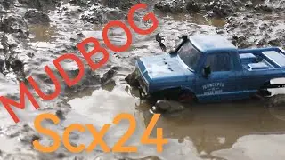 WARNING!! MUDBOG ALERT upgraded scx24 sinks in the mud #axialcrawler #scx24