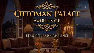Ottoman Night Ambience 🌙 | Cozy Palace Room &bull; Ethnic Turkish Music &bull; Candlelight & Moonlight