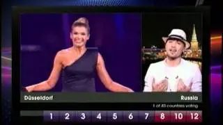 Eurovision 2011: Dima Bilan is announcing points from Russia!