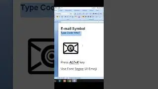 Email ✉️ Symbol in Ms Word  #computerthecourse #msword #code #computer #msoffice #shortsviral #ms