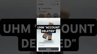 Account Deleted!? #roblox #accountdelete