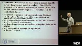 La Bible et l'Égypte : L'histoire de Joseph (Genèse 37-50) (6) - Thomas Römer (2015-2016)