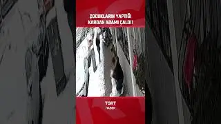 &Ccedil;ocukların Uğraşarak Yaptığı Kardan Adamı &Ccedil;aldı! #shorts