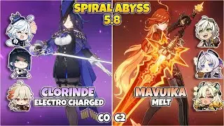 C0R1 Clorinde Electro Charged - C2R1 Mavuika Melt | Spiral Abyss 5.8 | Genshin Impact 5.8