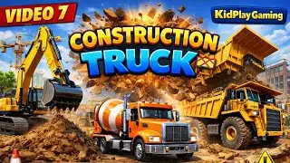 Construction Truck Game for Kids 🚧🚚 | KidPlay Gaming