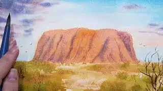 ULURU watercolor painting | Skillshare | Let's go make art