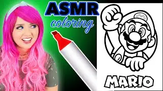 ASMR Coloring for Relaxation | Super Mario | Calming ASMR Sounds for Stress Relief & Sleep
