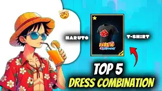 NEW 🥰 FREE NARUTO T-shirt 👕 GOD LEVEL DRESS COMBINATION LIKE M1NX | NO TOP UP DRESS COMBINATION 