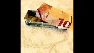 Kiste aus Geld falten - P&auml;ckchen aus Scheinen falten - Origami Geschenke