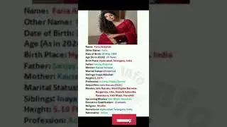 Actress Faria Abdullah Biography #fariaabdullah #actress #shortvideo