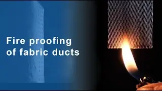 Is it possible to use fabric air ducts in rooms with strict fire safety requirements?