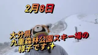 【大寒波到来‼️】南国九州❗九重森林公園スキー場の様子です✨2月8日（土）