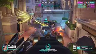 Overwatch Ashe Cowboy Bebop skin has small jazz type rifts when getting kills
