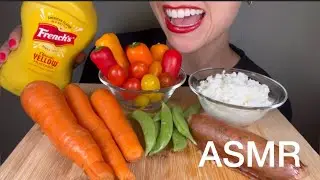 ASMR TIKTOK VIRAL COTTAGE CHEESE & MUSTARD (crunchy eating sounds) | kakes-ASMR